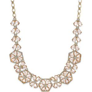 NWT Kate Spade Rose Gold Flower Statement Necklace
